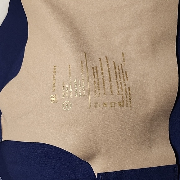 Honeylove Liftwear Crossover Bra Blue Navy  Size 3X - Picture 13 of 16